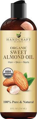 Handcraft Blends Organic Sweet Almond Oil | 100% Pure and Natural | Bath & Body by HandcraftBlends