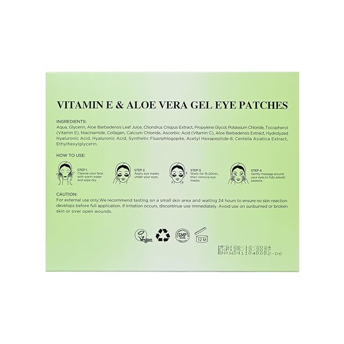 Yeokoe Under Eye Patches for Dark Circles, Puffy Eyes, 20 Pairs Face Masks - Image 9