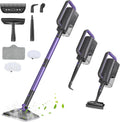 Steam Mop, Steam Cleaner with Large-Capacity Water Tank, 2 Washable Pads, 23FT Power Cable floor steamer, Detachable Steam Mops for Floor Cleaning (Dark Purple)