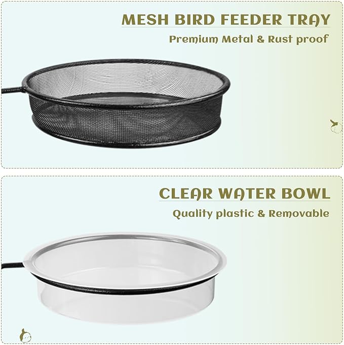Deck Bird Feeders Platform Bird Feeder Deck Mount Bird Bath Spa - Image 7