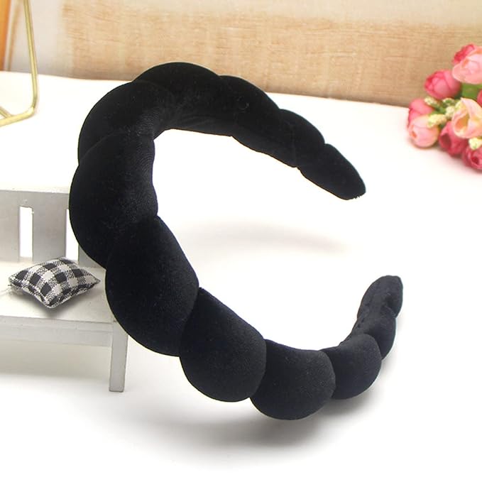 Fashion Headbands for Women Padded Fabric Hair Bands Wide Velvet Non Slip - Image 3