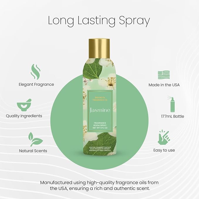 Brooklyn Fragrance Co. Spring Floral Room Spray – Premium Jasmine Air Freshener - Image 5