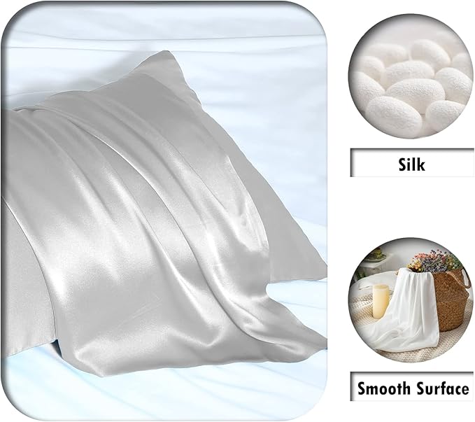 Mulberry Silk Pillowcase for Hair and Skin Standard Size 20"X 26" Pillow Case - Image 2