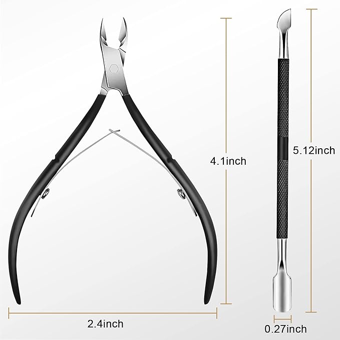 Easkep Cuticle Trimmer and Pusher, Professional Stainless Steel Cuticle Cutter - Image 7