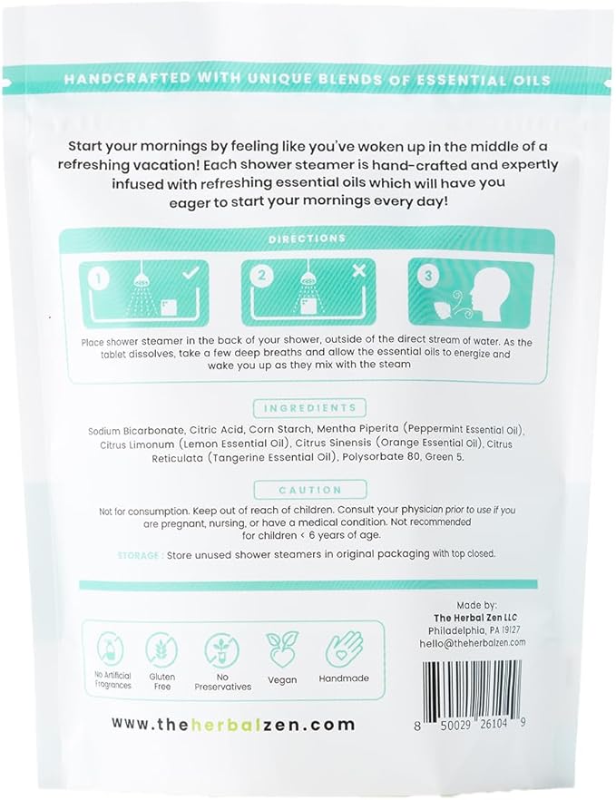 Morning Citrus Mint Shower Steamers Aromatherapy - Image 9