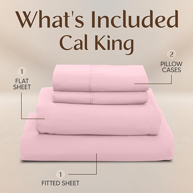 Utopia Bedding California King Size Sheet Set – 4 Piece Bed Sheets, Soft and - Image 3