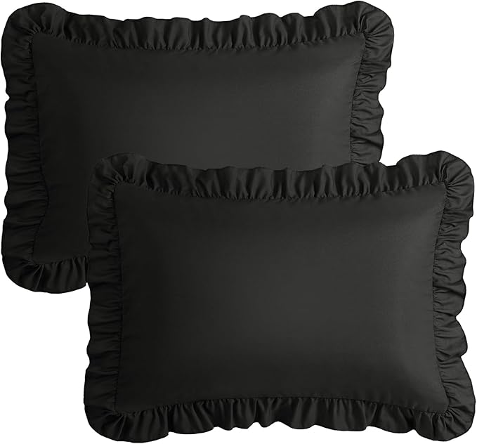 KKJIAF Ruffle Pillow Cases King Size Set of 2, Ruffled Pillow Covers - Image 7