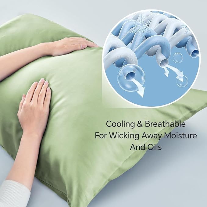 BEDELITE King Size Pillow Cases Set of 2, Rayon Derived from Bamboo, Cooling - Image 3