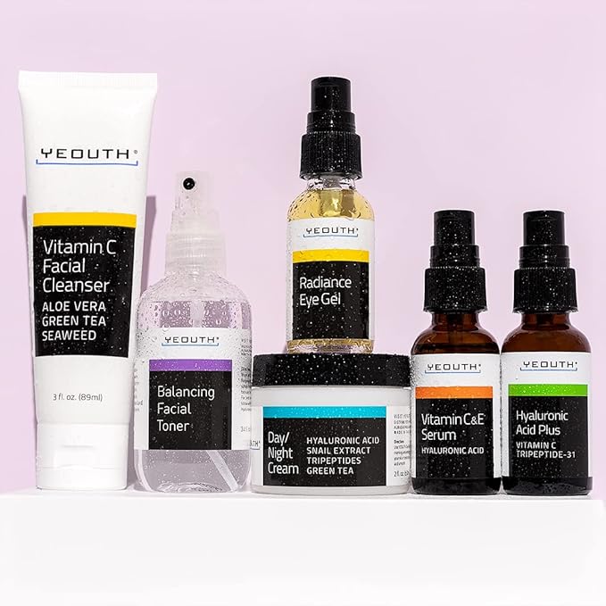 YEOUTH Skin Care Set: Hyaluronic Acid Serum, Vitamin C Serum, Face Cleanser - Image 6