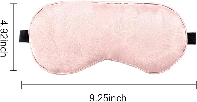 2 PCS Pink Satin Sleep Masks, Adjustable Silk Eye Mask - Image 4