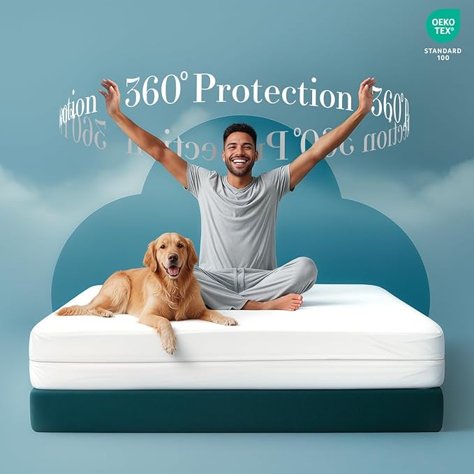 Utopia Bedding Queen Mattress Protector Zippered, 100% Waterproof Bed Bug and - Image 4