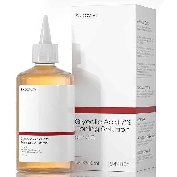 Glycolic Acid Toner: 240ml Glycolic Acid 7% Exfoliating Toner Toning Solution by Unknown