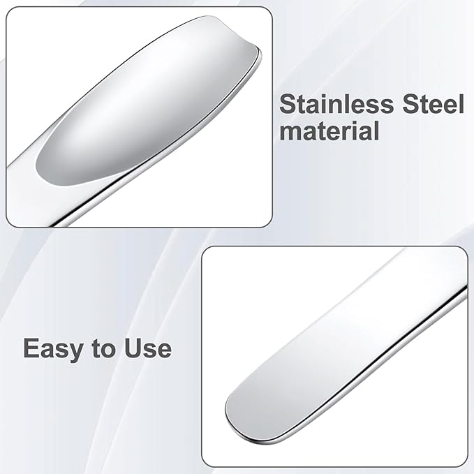 Pndeyo 3pcs Mini Stainless Steel Makeup Spatula, 2.75x0.45in Reusable Cosmetic - Image 3