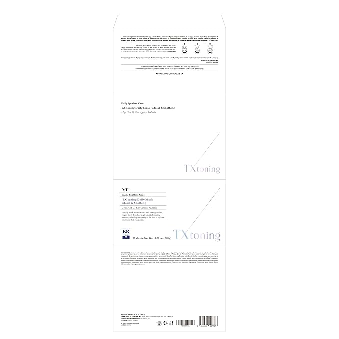 VT COSMETICS TX Toning Daily Mask 30 Sheets, Tranexamic Acid, Niacinamide - Image 7