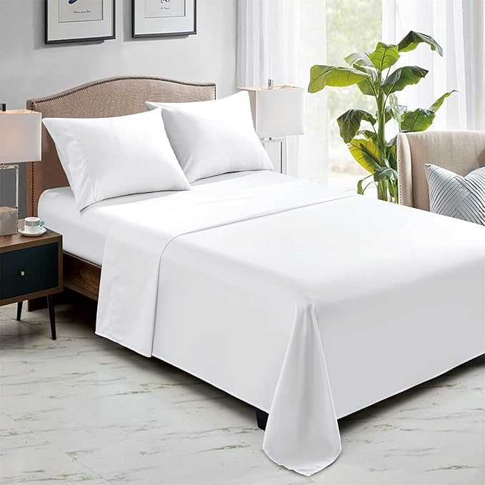 FreshCulture King Flat Sheets Only, Soft Microfiber Bedding Sheets - Image 6