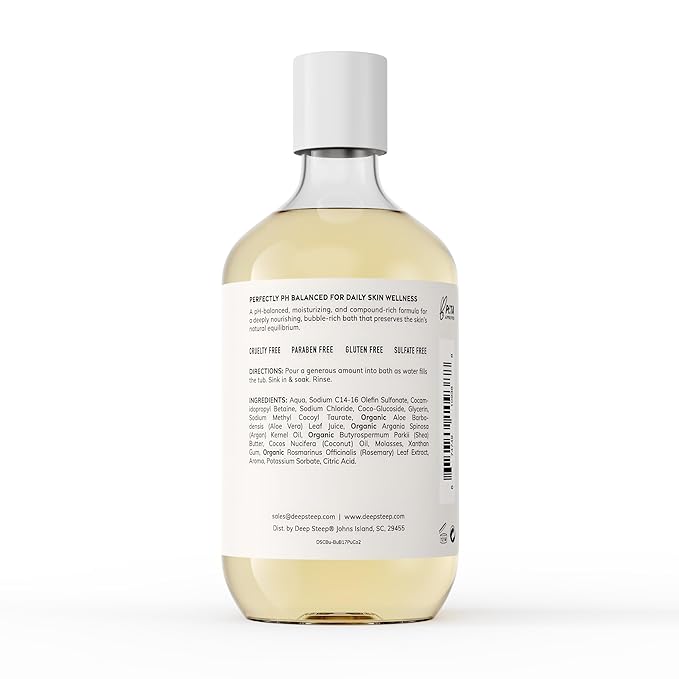 Deep Steep Bubble Bath, Pure Coconut 17 oz – Hypoallergenic, Clinically Tested - Image 2