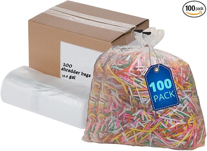 1InTheOffice Shredder Bags 15.8 Gallon, Paper Shredder Waste bags 15.8 Gal. (100 Count)