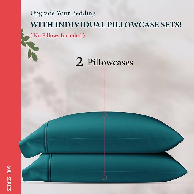 100% Egyptian Cotton Queen/Standard Pillow Cases Set of 2 - Image 3