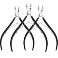 Mudder 3 Pack Black Cuticle Trimmer Nippers Cutter Tool Stainless Steel Nail by Mudder