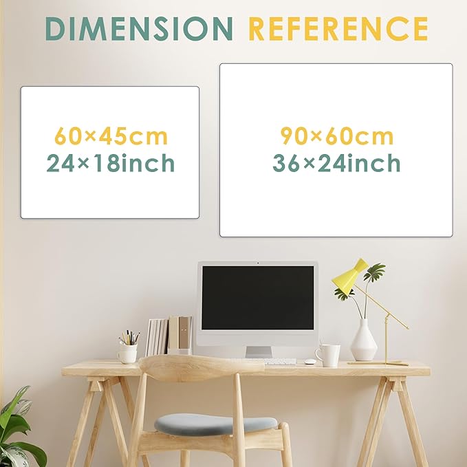 MAKELLO Dry Erase Calendar for Wall 36" x 24", Large White Board Calendar with Next Month for Office, Family, Kitchen and Bedroom