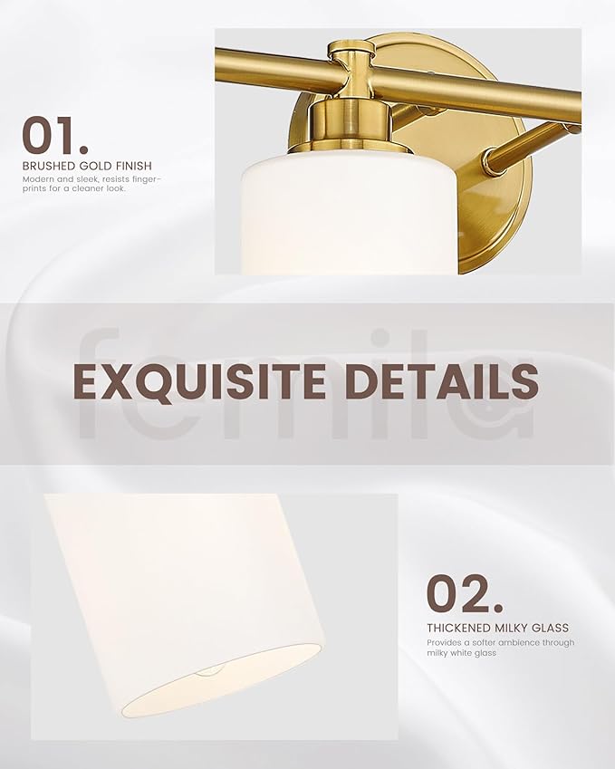 FEMILA 5 Light Bathroom Light Fixture Over Mirror, Bathroom Vanity Light - Image 3