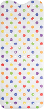 ENKOSI Bath Mat Long 40x16 – Non-Slip Bathtub Mat with Secure Suction Cups & Drain Holes with Fun Polka Dot Design Shower Mat for Tub for Kids and Toddlers (40x16 Polka Dot)