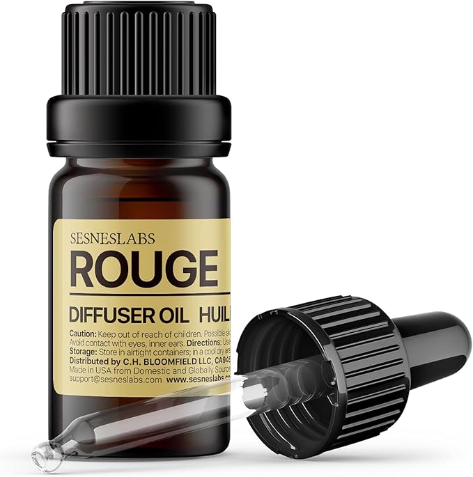 Rouge Diffuser Oil, Ambroxan Molecule-Based Scent, Cedarwood Essential Oils by sesneslabs