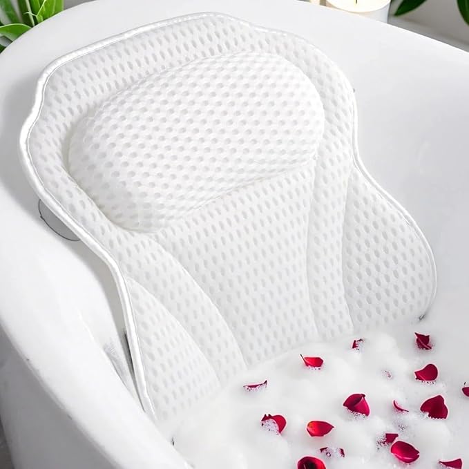 Bath Pillow Luxury Bathtub Pillow, 4D Bath Tub Pillows by IdleHippo