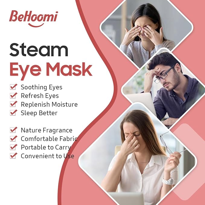 BeHoomi 30Packs Steam Eye Mask, Heated Eye Mask Warm Compress - Image 3