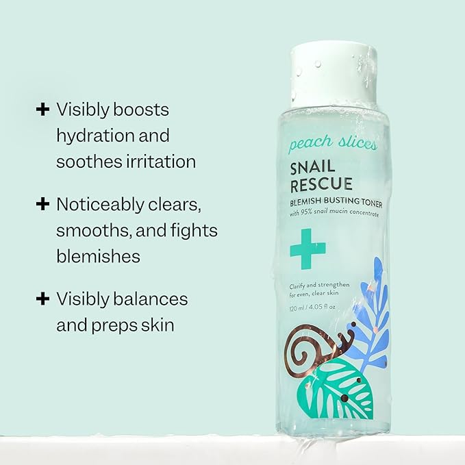 Peach Slices - Snail Rescue Blemish Busting Toner - 95% Snail Mucin Concentrate - Image 2