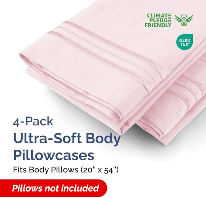 Body Pillowcases Set of 4-20x54 Long Body Pillow Case - Image 2