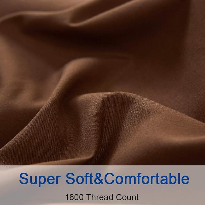 SONORO KATE Sheets Super Soft Microfiber 1800 Thread Count 16 Inch Deep Pocket - Image 5