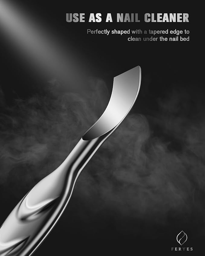 FERYES Elegant Precision Cuticle Pusher & Nail Cleaner - Image 5