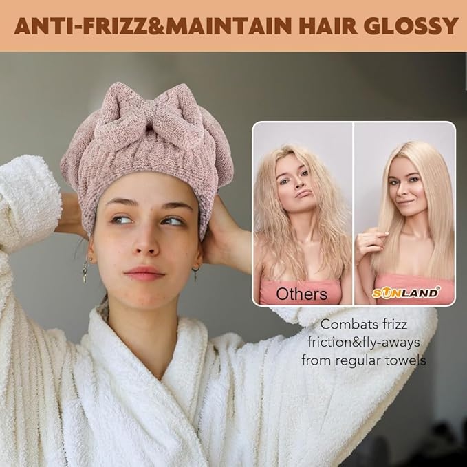 SUNLAND Large Microfiber Hair Drying Caps - Image 3