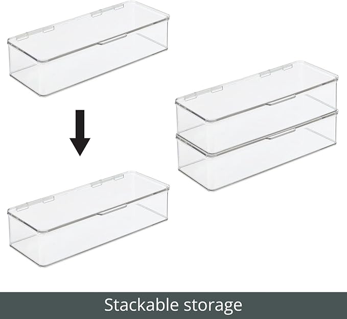 mDesign Makeup Storage Stackable Organizer Box - Image 5