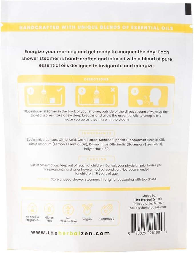 Morning Energy Shower Steamers Aromatherapy 10 Pack - Image 9