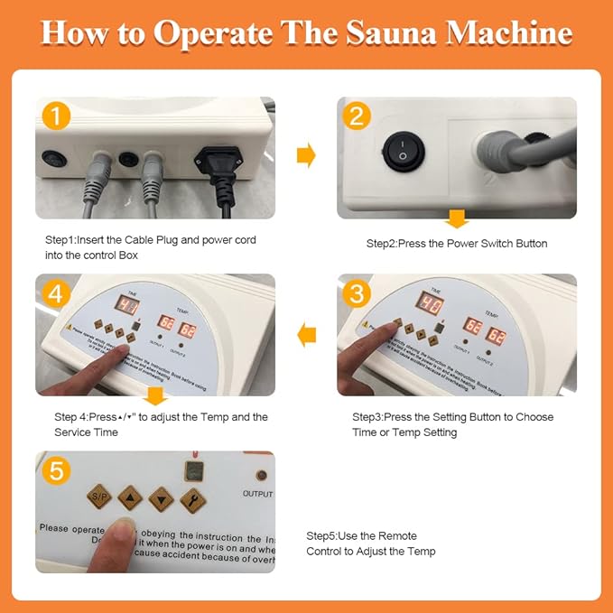 Infrared Sauna Blanket Controller, Digital Heat 2 Zone Sauna - Image 3