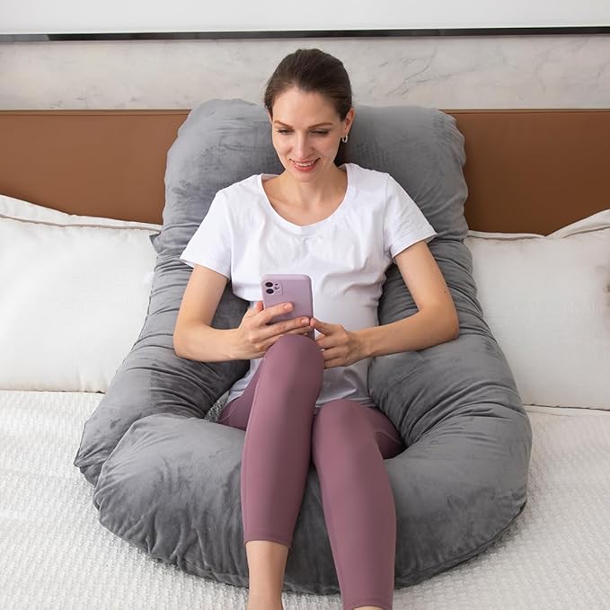 MOON PINE Pregnancy Pillow, U Shaped Full Body Pillow - Image 5
