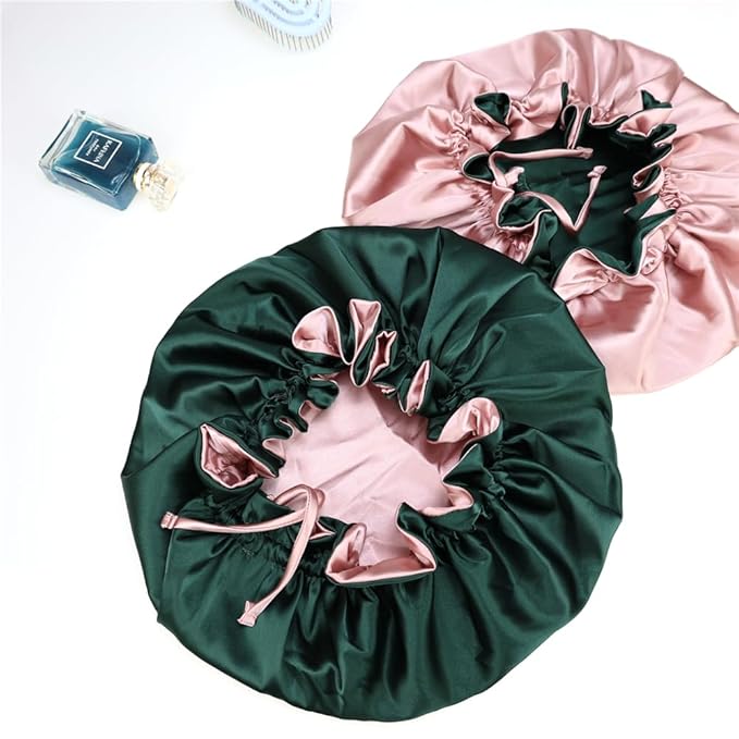 Adjustable Silk Satin Bonnet Hair Care Caps - Image 6