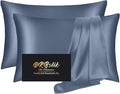 Silk Pillowcase 2 Pack, Mulberry Silk Pillow Cases Queen Size Set of 2 by HOME