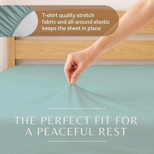BLISSFORD - 6 Pack Fitted Hospital Bed Sheets - Cotton Rich Soft Knitted Jersey - Image 6