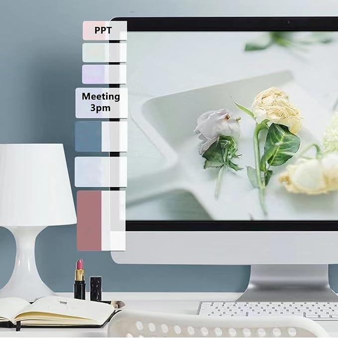 ELII 480 Pcs Morandi Tabs 2 Inch Sticky Index Tabs,Book Tabs Writable and Repositionable File Tabs Flags, Colored Page Markers 12 Colors