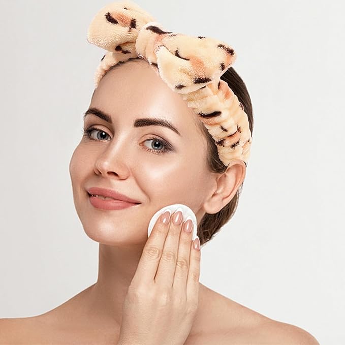 Casoty 8 Pack Leopard Spa Headbands - Image 2
