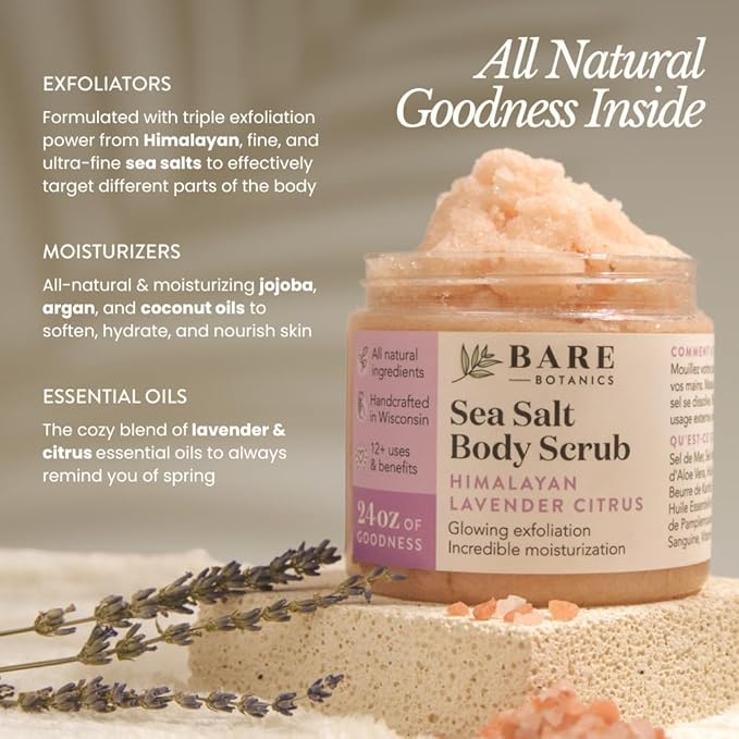 Bare Botanics Body Scrub 24 oz - Image 2