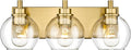 Bathroom Light Fixtures, 3-Light Brushed Gold Vanity Light, Modern Wall Sconces by Metwet