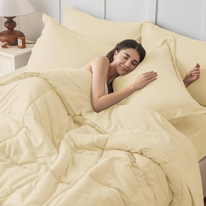 JOLLYVOGUE King Comforter Set, Ultra-Soft Bed in a Bag King Size 7 Pieces - Image 6