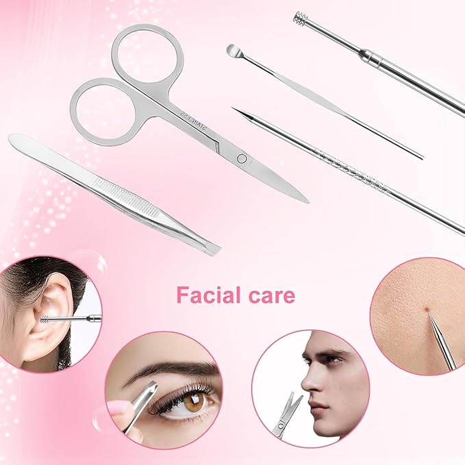 Yougai Manicure Set Professional Nail Clippers Set, Pedicure Set Nail Grooming - Image 4