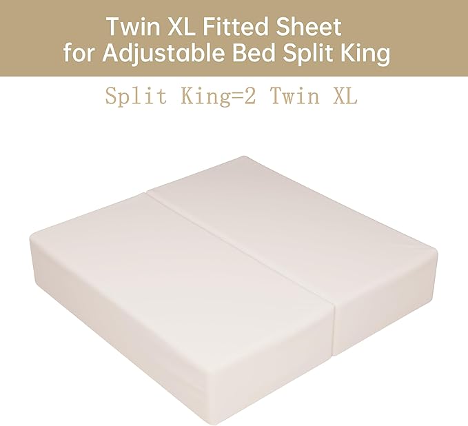2-Pack 100% Egyptian Cotton Fitted Sheet TwinXL Size, 600 Thread Count Cotton - Image 6