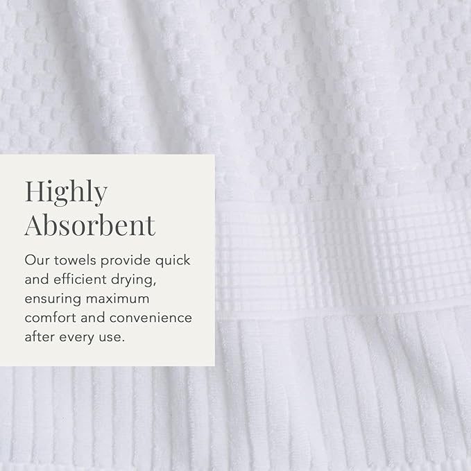 NY Loft 100% Cotton Hand Towel 6 Pack | Super Soft & Absorbent Quick-Dry Hand - Image 5
