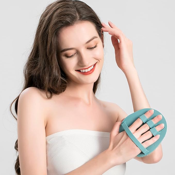 2 Pack Soft Silicone Shower Brush, Body & Face & Short Hair Wash, Bath - Image 4